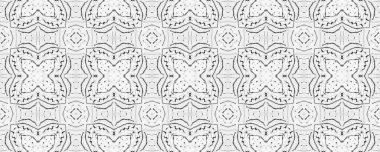 Basit Doodle Deseni. Gri renkli Ikat Scribble Tekstil. Kabile Mürekkebi Fırçası. Siyah Renkli Etnik Geo Batik. Kusursuz Mürekkepsiz Doodle Tekrarla. Kusursuz Dalgalı Fırça. Doodle Stripe Ikat Deseni.