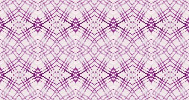 Mor Renkli Geometrik Desen. Su Boyası Bohem Batik. Etnik Bohem Fırçası. Kusursuz çizgili Boho fırçası. Soyut Dalga Dalgası. Soyut Suluboya Kalıbı Tekrarla Su Rengi Geometrik Tekstil.