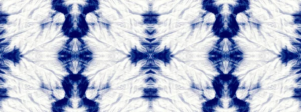 Cloth Spot Navy Cotton Tie Dye Mark Boho Geometric Grunge — Stockfoto