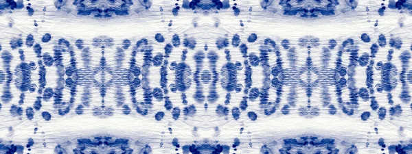 Macro Spot Blue Colour Tye Dye Drop Boho Watercolour Canvas — Fotografia de Stock