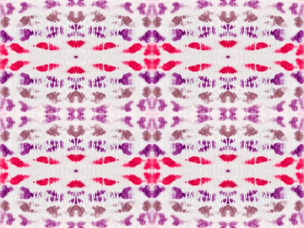 Patrón Geométrico Color Púrpura Tribal Geometric Batik Abstract Watercolour Repeat — Foto de Stock