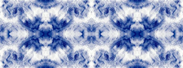 Macro Spot Navy Cotton Tye Dye Blob Boho Geometric Effect — Zdjęcie stockowe