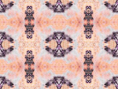 Violet Renkli Geometrik Desen. Soyut suluboya halı desenli kabile geometrik Batik. Gri renkli Bohem Tekstil. Soyut Çizgili Ikat Fırçası. Kusursuz Boyalı Dalga. Mor Renkli Geometrik Fırça.