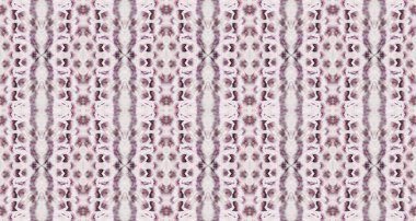 Violet Renkli Geometrik Desen. Soyut Çizgili Boho Fırçası. Mor Renkli Bohem Fırçası. Su Boyası Geometrik Tekstil. Soyut Suluboya Şablonu Kusursuz El İşareti. Etnik Bohem Batik.