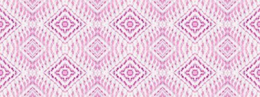 Violet Renkli Geometrik Desen. Su Boyası Bohem Fırçası. Kusursuz çizgili Ikat Batik. Soyut Suluboya Tekrarı Su Rengi Kalıbı. Kabile Geometrik Batik. Soyut Boho Dalgası.