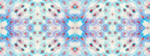 Red Abstract Spot Art Blue Color Tie Dye Blob Floral — Stockfoto