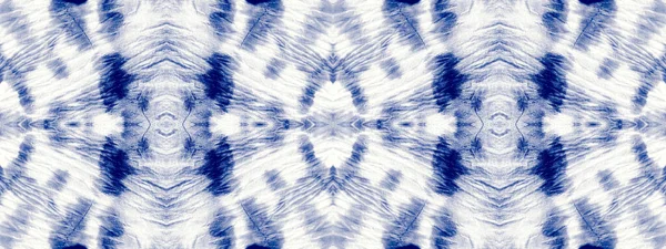 Water Mark Blue Colour Shibori Blot Ink Abstract Brush Boho — 图库照片