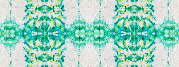 Green Abstract Spot Geo Blue Color Tie Dye Spot Ink — ストック写真