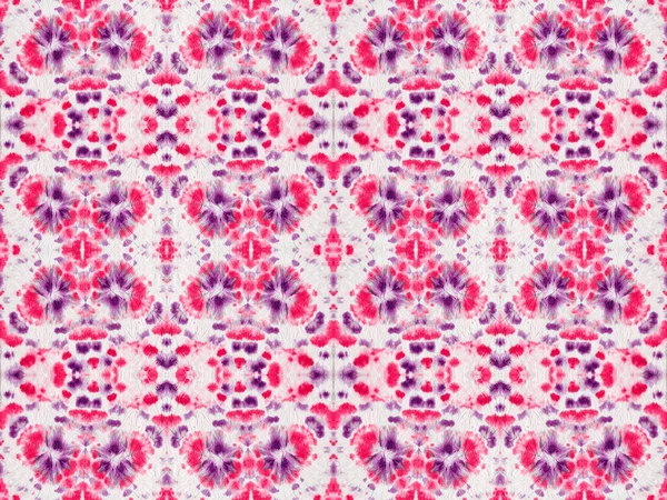 Mor Renkli Geometrik Desen. Kusursuz Ikat Batik. Soyut Suluboya Şablon Tekrarlama Soyut Çizgili Boho Fırçası. Etnik Geometrik Fırça. Violet Color Geometric Batik. Kırmızı Renkli Bohem Deseni.