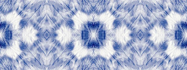 Water Mark Blue Colour Tye Dye Drip Indigo Cotton Wash — Stockfoto