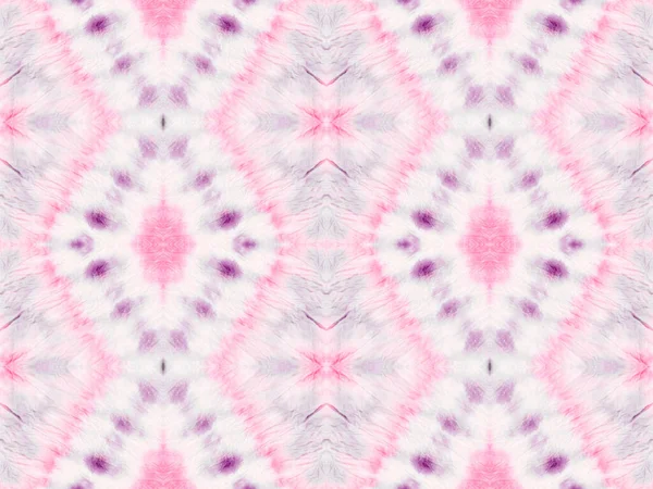 Violett Färg Bohemiskt Mönster Vattenfärg Geometrisk Borste Abstrakt Stripe Ikat — Stockfoto