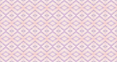 Mor Renkli Geometrik Desen. Soyut Çizgili Boho Fırçası. Kusursuz Ikat Mark. Pembe renkli Geometrik Tekstil. Su Boyası Bohem Batik. Etnik Geometrik Fırça. Soyut Suluboya Şablonu Tekrarla