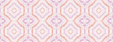 Su Rengi Geometrik Deseni. Kusursuz çizgili Boho fırçası. Soyut Boyalı Fırça. Etnik Geometrik Fırça. Violet Color Geometric Batik. Pembe renkli Bohem dokusu. Kusursuz Suluboya Tekrarı Deseni