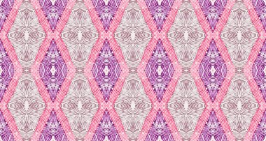 Mor Renkli Bohem deseni. Soyut Boyalı Batik. Soyut Suluboya Tekrarı Su Renkli Geometrik Batik. Etnik Geometrik Fırça. Kusursuz çizgili Ikat fırçası. Su Rengi Bohem dokusu.