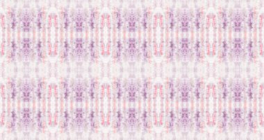 Mor Renkli Geometrik Desen. Kırmızı Renkli Bohem dokusu. Su Boyası Geometrik Batik. Kusursuz çizgili Ikat fırçası. Kabile Bohem Fırçası. Soyut Suluboya Deseni Tekrarla Boho Yazdırma.