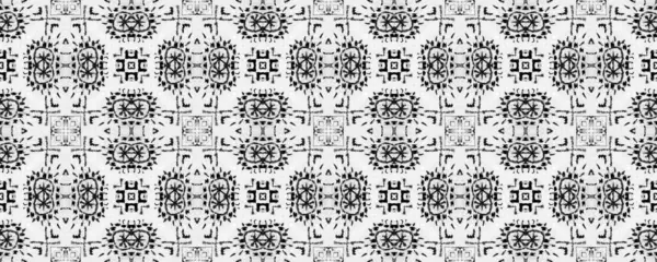 보헤미안 웨이브 Tribal Wavy Brush 원주민 바다없는 Ikat Pattern Gray — 스톡 사진