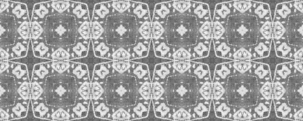 単純な幾何学模様 アブストラクトインク水彩カーペット ドールデザイン Ikat Pattern グレーのインクの落書きパターン ブラックカラーネイティブボホブラシ 波浪波 民族イカット スクリブル — ストック写真