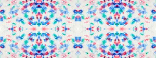 Blue Abstract Spot Geo Bohemian Colorful Blot Red Pastel Brush — Stockfoto