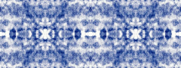 Mancha Água Tintura Algodão Azul Tye Gotejamento Mancha Abstrata Tinta — Fotografia de Stock