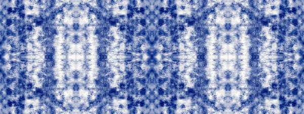 Makro Spot Modrá Bavlněná Akrylová Kapka Boho Ink Splatter Vzor — Stock fotografie