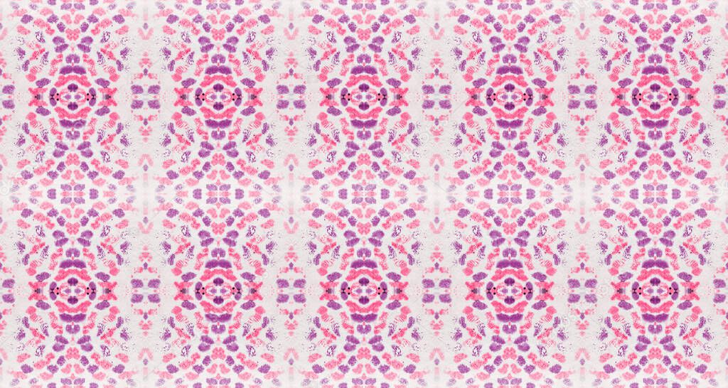 Purple Color Bohemian Pattern. Seamless Stripe Ikat Brush. Grey Color Geometric Texture. Abstract Ikat Batik. Seamless Watercolour Repeat Pattern Violet Color Bohemian Brush. Tribal Bohemian Batik.