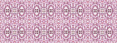 Mor Renkli Bohem deseni. Soyut suluboya halı desenli kabile geometrik Batik. Kusursuz Solgun Mark. Pembe Renkli Geometrik Doku. Soyut Stripe Ikat Batik. Su Rengi Bohem Fırçası.