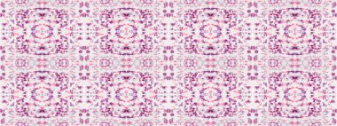 Violet Renkli Geometrik Desen. Kusursuz Ikat Fırçası. Su Boyası Geometrik Batik. Su Boyası Bohem Tekstili. Kusursuz suluboya desenli soyut çizgili Ikat fırçası. Etnik Bohem Fırçası.