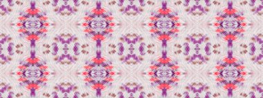 Violet Renkli Geometrik Desen. Etnik Geometrik Batik. Kusursuz suluboya. Tekrarlayan Kusursuz Ikat Fırçası. Su Boyası Bohem Fırçası. Soyut Çizgili Ikat Fırçası. Pembe Renkli Geometrik Doku.