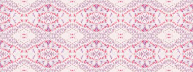 Violet Renkli Geometrik Desen. Soyut Boho Fırçası. Kusursuz çizgili Ikat Batik. Su Boyası Geometrik Fırçası. Kabile Geometrik Batik. Soyut Suluboya Halı Deseni Pembe Bohem Deseni.