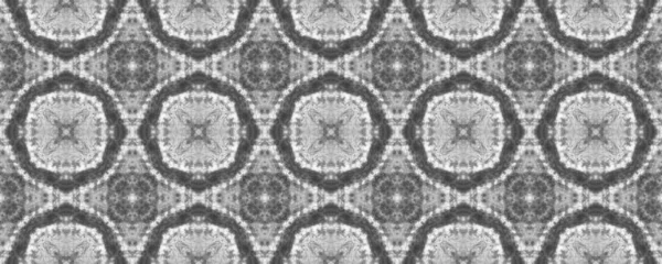 Padrão Boêmio Cor Preta Cor Cinzenta Ikat Scribble Pattern Pincel — Fotografia de Stock