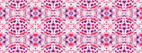 Paarse Kleur Geometrisch Patroon Abstracte Geverfde Batik Rood Kleur Boheemse — Stockfoto