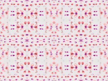 Mor Renkli Bohem deseni. Kırmızı Renkli Geometrik Desen. Kusursuz Suluboya Tekrarı Kusursuz El Batik. Violet Color Bohemian Batik. Kabile Bohem Fırçası. Soyut Çizgili Ikat Fırçası.