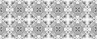 Siyah Renkli Geometrik Desen. Soyut Tasarım Mürekkep Deseni. Kusursuz Boyalı Fırça. Gri renkli Ikat Doodle Deseni. Soyut Ikat Scribble Tekrarla. Basit Kabile Eli Batik. Etnik Mürekkep Karalama Fırçası.