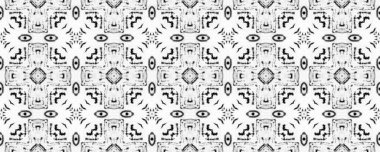 Siyah Renkli Geometrik Desen. Soyut Çizgili Mürekkep Deseni. Soyut Ikat Doodle Tasarımı. Etnik Ikat Scribble Fırçası. Kusursuz Dalgalı Fırça. Gri Renkli Mürekkep Tekstil. Basit Yerli Mürekkebi Batik.