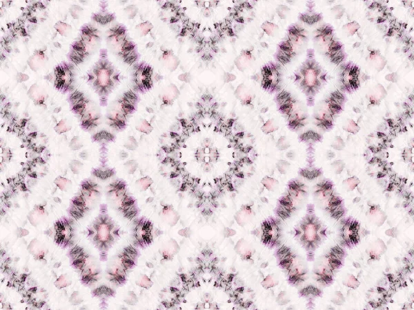 Colore Viola Modello Bohemien Acquerello Geometrico Batik Texture Bohemien Colore — Foto Stock