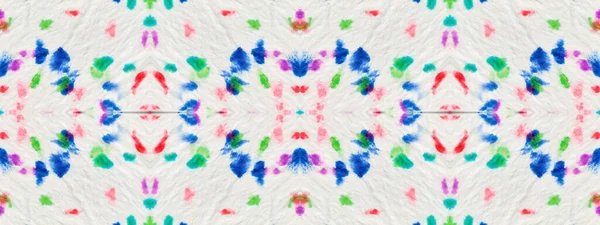 Floral Seamless Spot Ink Watercolour Colorful Drip Wash Flower Repeat — Fotografia de Stock