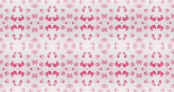 Vodní Barva Geometrický Vzor Abstrakt Stripe Ikat Brush Růžový Geometrický — Stock fotografie