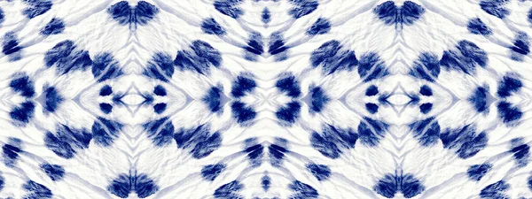 Water Spot Navy Cotton Shibori Blob Indigo Colour Wash Layout — Fotografia de Stock