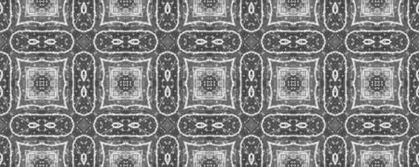 Black Color Geometric Pattern Gray Colour Ikat Scribble Textile Tribal — Stock Photo, Image