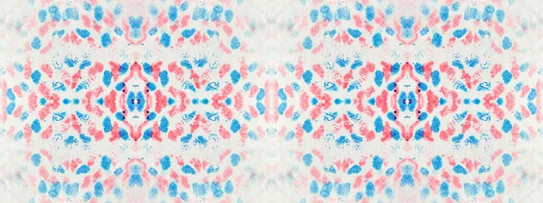 Blue Abstract Spot Ink Red Color Tye Dye Mark Wet — Stockfoto
