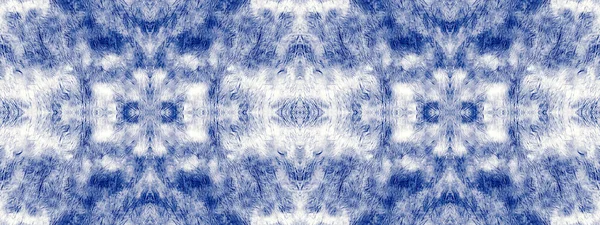 Ruha Folt Kék Színárnyalatú Festékcsepp Geometrikus Pamut Textúra Gyűrődése Boho — Stock Fotó