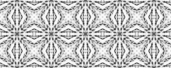Einfaches Doodle Muster Abstraktes Ikat Aquarell Design Schwarze Farbe Native — Stockfoto