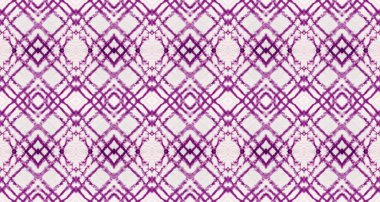 Violet Renkli Geometrik Desen. Kabile Bohem Fırçası. Kusursuz suluboya halı desenli su rengi bohem batik. Pembe Renkli Geometrik Doku. Soyut Stripe Ikat Batik. Kusursuz Geo Dalgası.