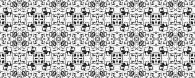 Siyah Renkli Bohem deseni. Soyut Mürekkep Halı. Kusursuz Boho Fırçası. Basit yerli mürekkebi Batik. Soyut Stripe Ikat Deseni. Kabile Mürekkebi Fırçası. Gri Renkli Ikat Betik Deseni.