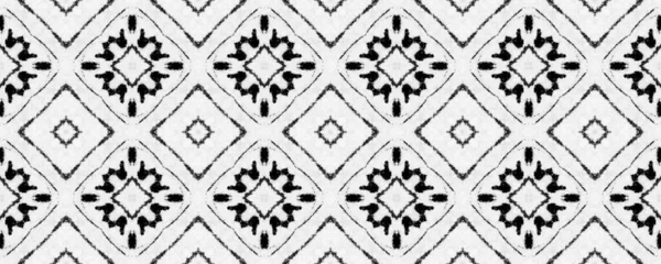 Patrón Bohemio Simple Color Negro Tribal Ondulado Batik Doodle Teñido —  Fotos de Stock