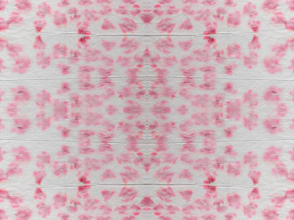 Pink Abstract Spot Růžová Barva Shibori Kapání Červený Štětec Geo — Stock fotografie