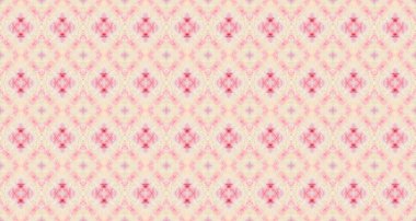 Kırmızı Renkli Geometrik Desen. Kusursuz Halı Deseni, Renkli Bohem Doku Vektörü Resimleme Arkaplanı 