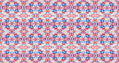 Red Seamless Spot. Wet Red Color Acrylic Drip. Floral Bohemian Drawn Texture. Wash Red Pattern Ink Creative Abstract Stain. Ink Pastel Shape. Flower Boho Abstract Stroke. Blue Colour Flower.