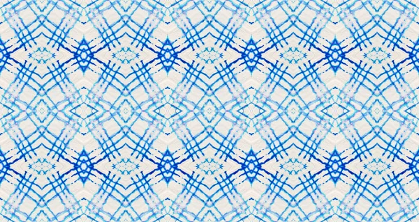 Ponto Sem Costura Azul Wet Bohemian Shibori Blob Lave Grunge — Fotografia de Stock