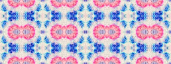 Marca Abstrata Azul Geo Bohemian Colorful Spot Tiedye Watercolor Pano — Fotografia de Stock